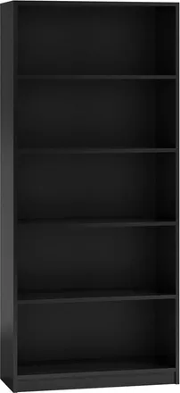 OEM Estanter&iacute;a Cl&aacute;sica Para Libros, Carpetas Y Juguetes - Negra, Tablero Laminado S&oacute;lido, Universal, Oficina, Hogar