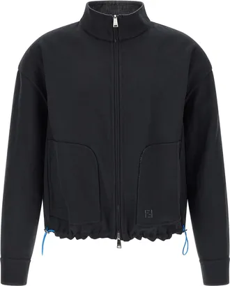 Fendi Reversible Linen-Cotton Blend Jacket - Blue