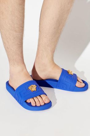 Versace Rubber Flip-flops, Mens, Blue