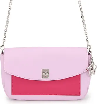 Dior Pink Leather Chain/Shoulder Wallet (Pre-Owned)