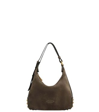 Tod's Dark Grey Logo Mini Shoulder Bag