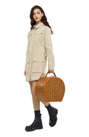 MCM Hat Box in Visetos in Cognac at Nordstrom, Size Medium