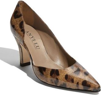 Anyi Lu Brie Pump in Leopard Patent at Nordstrom, Size 36.5