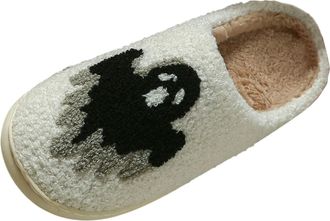 Generic Womens Slippers Cozy Themed Halloween Indoor Cozy Clogs For Couples Perfect For Home Wear In Autumn And Winter Ghost Design For Her Cozy Slippers For 