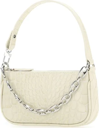 by FAR Womens Ivory Leather Mini Rachel Handbag Cream Borse A Mano Bag