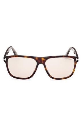 Tom Ford Frances 58mm Square Sunglasses in Havana /Eco /Oyster at Nordstrom Rack
