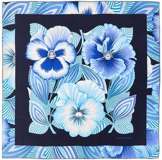 Ferragamo Brezza Print Silk Scarf