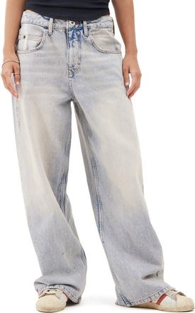 BDG Jaya Low Rise Wide Leg Jeans in Blue/Pink Tint at Nordstrom Rack, Size 28 X 32