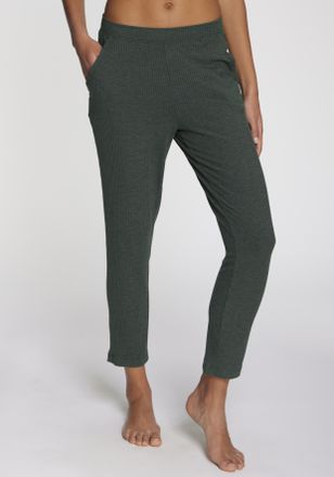 s.Oliver Pyjamahose S.OLIVER, Damen, Gr. 32/34, N-Gr, gr&uuml;n, meliert, Rippstrick, Obermaterial: 92% Viskose, 8% Elasthan, meliert, l&auml;ssig geschnitten lang, Hose