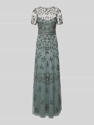Lace & Beads Abendkleid mit Zierbesatz in Mint, Gr&ouml;&szlig;e XXS