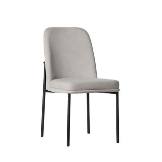 Klast Silla de comedor de tela gris 46x87 cm