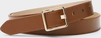 BOSS Womens Eleri square-buckle leather belt