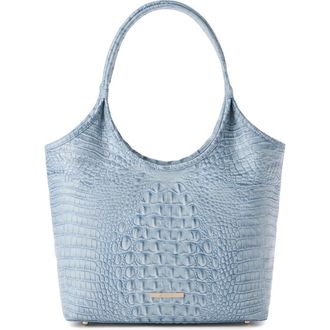 Brahmin Melora Croc Embossed Leather Tote in Stonewash at Nordstrom