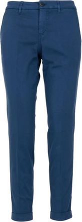 Fay Blauwe Katoenen Broek - Dames - Chinos - Blauw - W28 - Katoen - Broeken