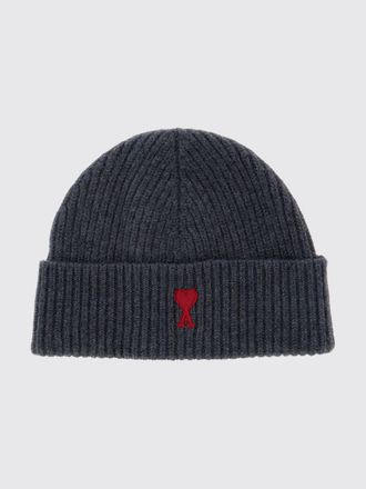 Ami Wool-Blend Beanie with Logo