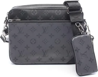Louis Vuitton Black Gray Monogram Eclipse Coated Canvas Handbag Shoulder Bag (Pre-Owned)