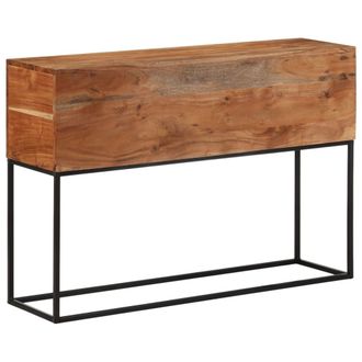 vidaXL Mesa Consola De Madera Maciza Reciclada Y Hierro 110x30x75 Cm Vidaxl