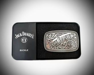 Jack Daniels MenS Belt Buckle In Silver