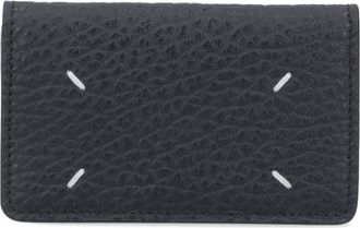 Maison Margiela Textured Leather Wallet With Subtle Stitch Accents