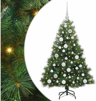 vidaXL Árbol de Navidad artificial con 150 LED Verde 120 cm PE y PVC vidaXL