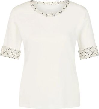Marc Cain T-shirts - Dames - T-shirts - Wit - S - Katoen - Tops