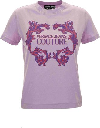 Versace Jeans Couture Stijlvolle T-shirts en Polos - Dames - T-shirts - Paars - 2XS - Tops