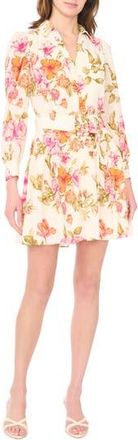 CeCe by Cynthia Steffe Long Sleeve Belted Dress in New Ivory at Nordstrom Rack, Size X-Small