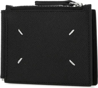 Maison Margiela Mens Slim Card Case Black Corpo Leather Bovina Wallet
