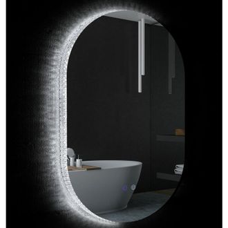 Kleankin Kleankin Espejo De Ba&ntilde;o Con Luces Led 81x51 Cm Espejo De Pared Con 3 Colores Ajustables Interruptor T&aacute;ctil Funci&oacute;n De Desempa&ntilde;ado Horizontal Vertical