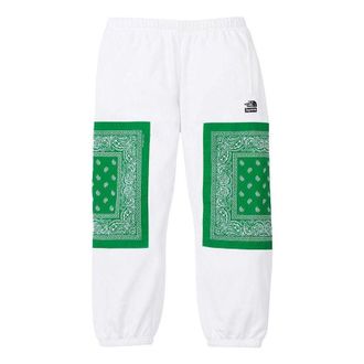 SUPREME x The North Face Bandana Sweatpants White Green SUP-SS22-865