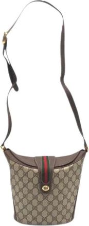 Gucci Pre-owned Bucket Bags, female, Brown, Size: ONE SIZE Pre-owned Plastic Bucket Bag