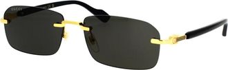 Gucci Zonnebrillen - unisex - Accessoires - Geel - Maat: 56 MM