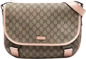 Gucci Pre-owned Cross Body Bags, female, Beige, Size: ONE SIZE Pre-owned Canvas Crossbody Bag