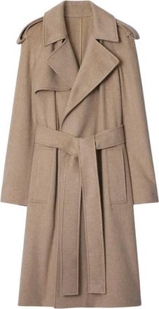 Burberry Cashmere Wrap Belted Trench Coat, Brand Size 10 ( US Size 8 )