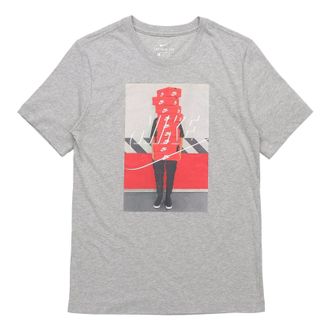 Nike Ftwr Pack2 Shoe Printing Casual Sports Short Sleeve Gray BQ0069-063