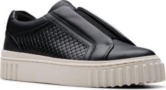 Clarks Mayhill Bay Platform Sneaker in Black Leather at Nordstrom Rack, Size 7