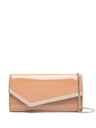 Jimmy Choo London Emmie leren clutch - Beige