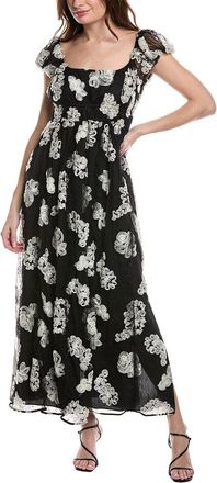 Rebecca Taylor Ribbon Lace Silk Maxi Dress
