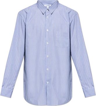 Comme Des Gar&ccedil;ons Shirt met gestreept patroon - Heren - Zakelijke Overhemden - Blauw - S - Katoen - Overhemden
