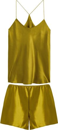Olivia Von Halle Bella Silk Pyjama set - Light Green - S (UK8-10 / S)