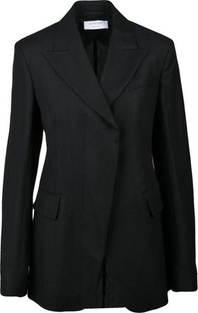 Sportmax Cera Jacket - Dames - Blazers - Zwart - XS - Leer - Jassen