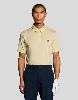 Lyle & Scott Lyle And Scott Mens Concealed Placket Polo Shirt - Tan - Size: XXL