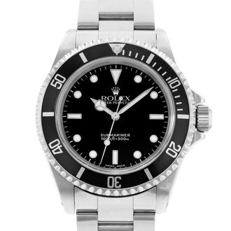 Rolex Pre-owned Rolex Submariner No Date Automatic Chronometer Black Dial Mens Watch 14060 BKSO