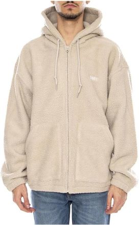 Obey Sherpa Jacket - Heren - Vesten met rits - Grijs - M - Polyester - Hoodies & sweatvesten