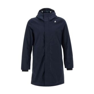 K-Way Parka - Heren - Parka Jassen - Blauw - S - Polyester - Jassen