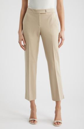 BOSS Tapria Slim Fit Crop Pants in Pumice at Nordstrom, Size 14