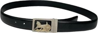 Celine Pre-owned Belts, female, Black, Size: ONE SIZE Pre-owned Vintage Leather Belt