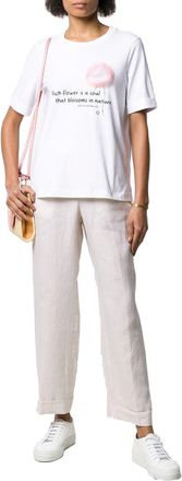 PESERICO Womens Embellished Floral T-Shirt Ss20 W