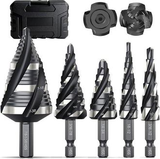 OEM Juego De Brocas Escalonadas Hss M&eacute;tricas Para Aluminio, Madera Y Pl&aacute;stico