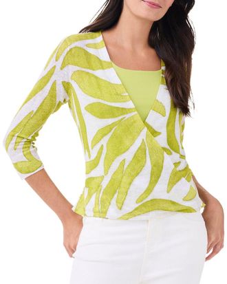 Nic+Zoe Nic+Zoe Meadow Mix 4-Way Linen-Blend Cardigan